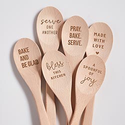 Kitchen Towels and Olive Wood Spoon Gift