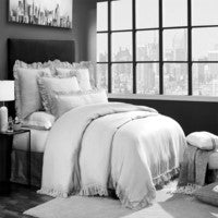 Belgian Linen Ruffle Duvet Cover outlet