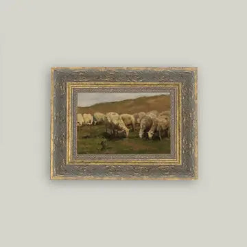 Sheep Landscape Framed Art