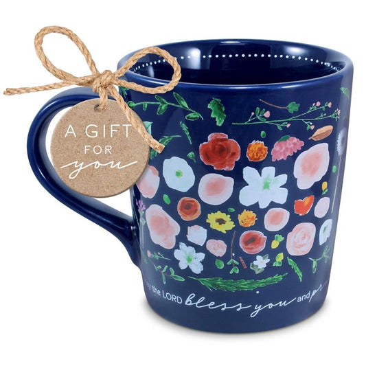 The Blessing Floral Watercolor Mug