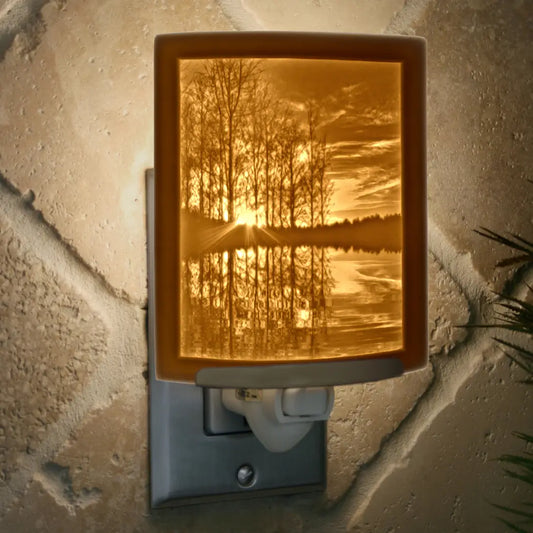 Lake Shore Sunset Night Light