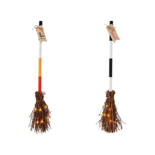 Light Up Broom Decor