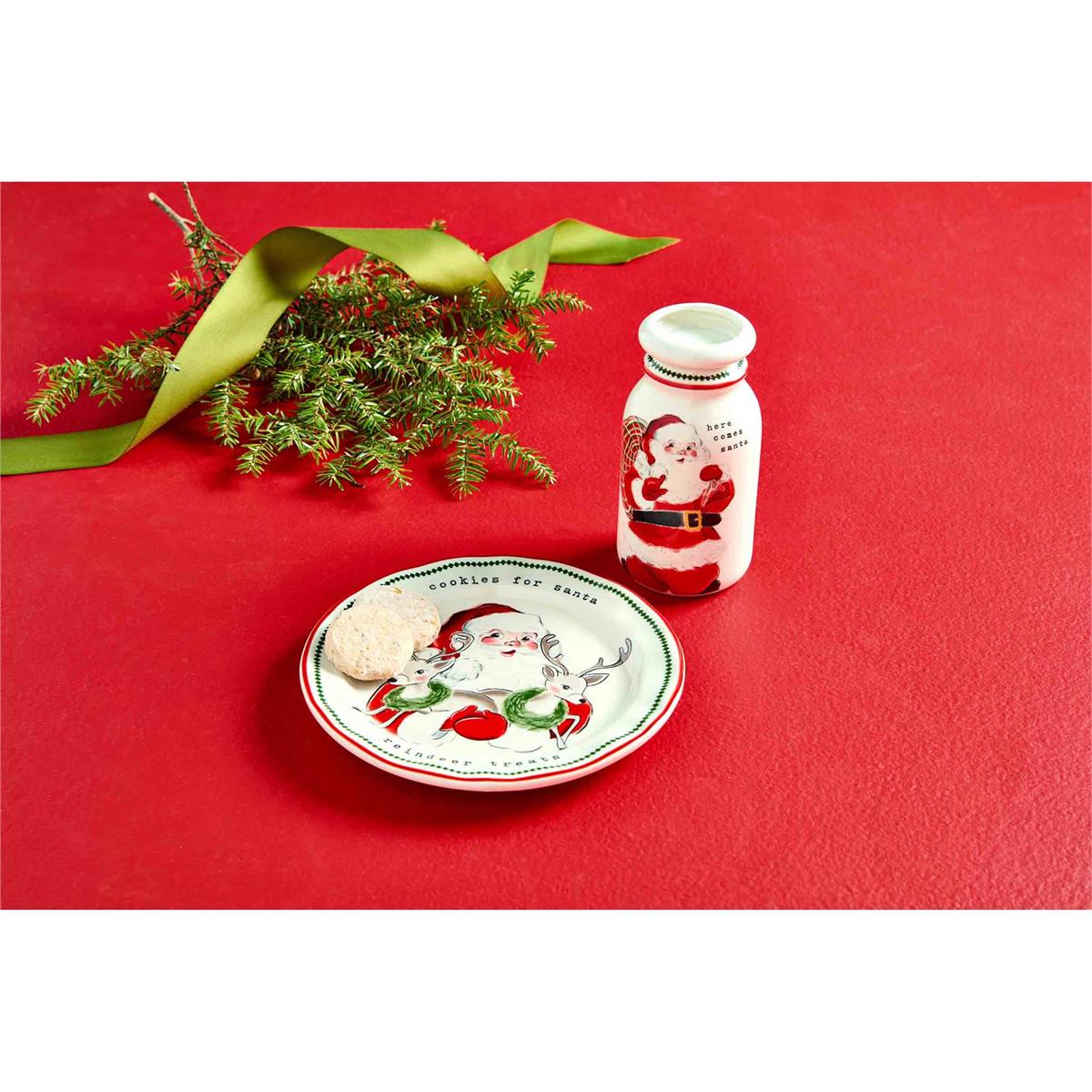 Vintage Christmas Milk & Cookies Set