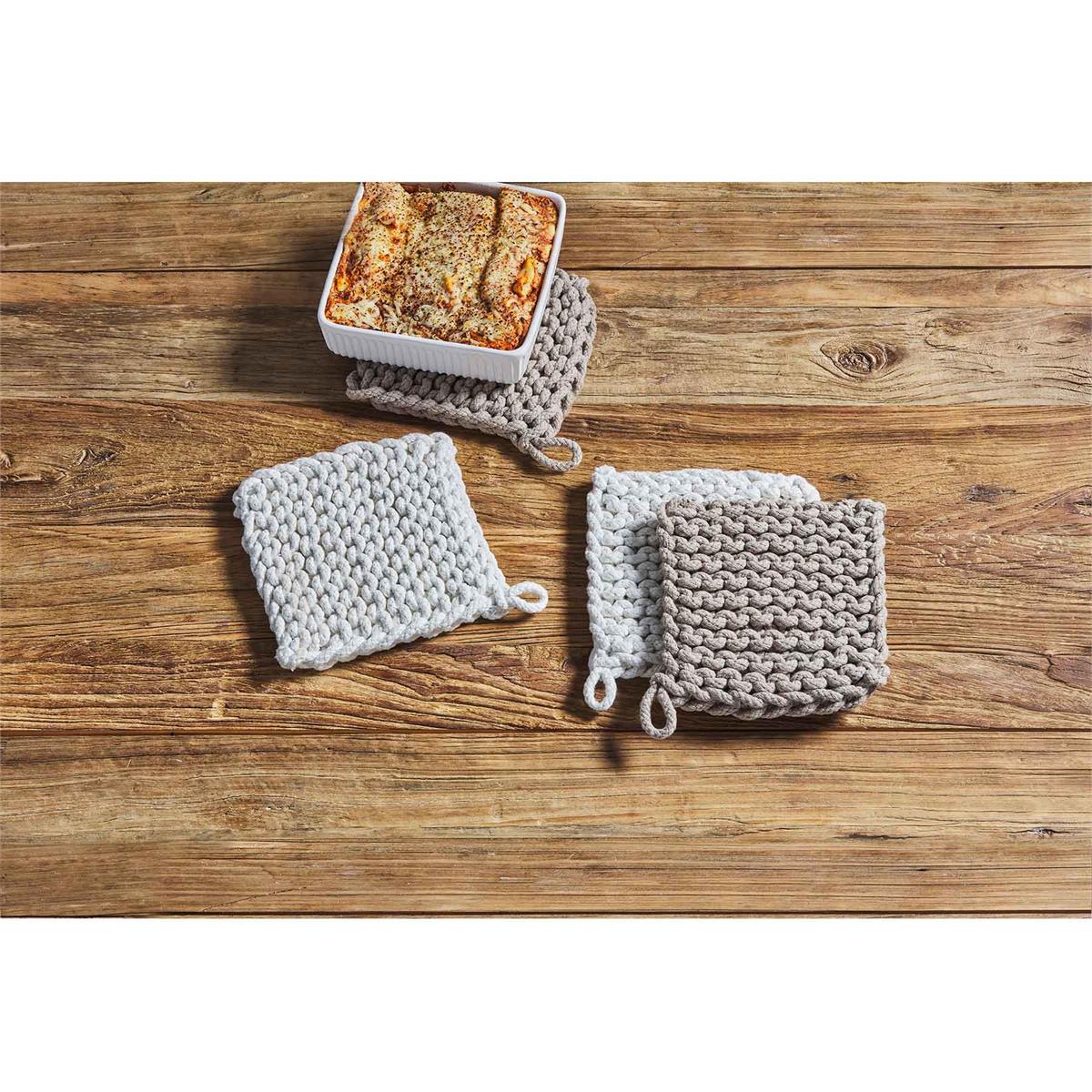 Neutral Crochet Pot Holder Sets