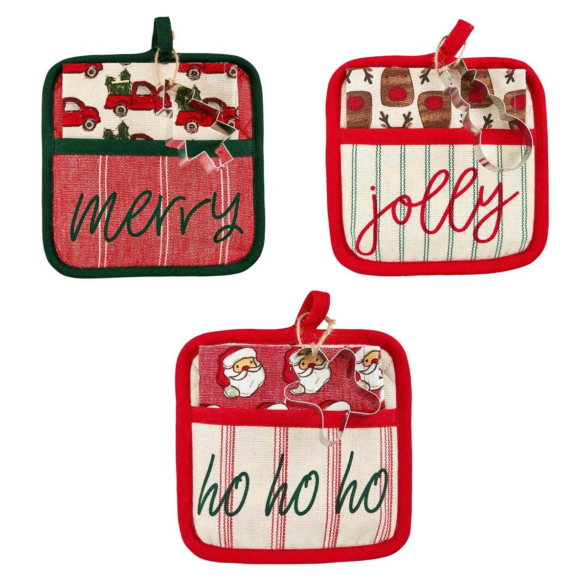 Christmas Farm Pot Holder & Towel Set