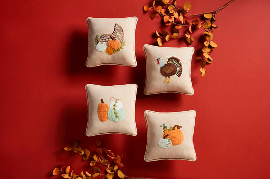 Mini Fall Embroidery Pillow