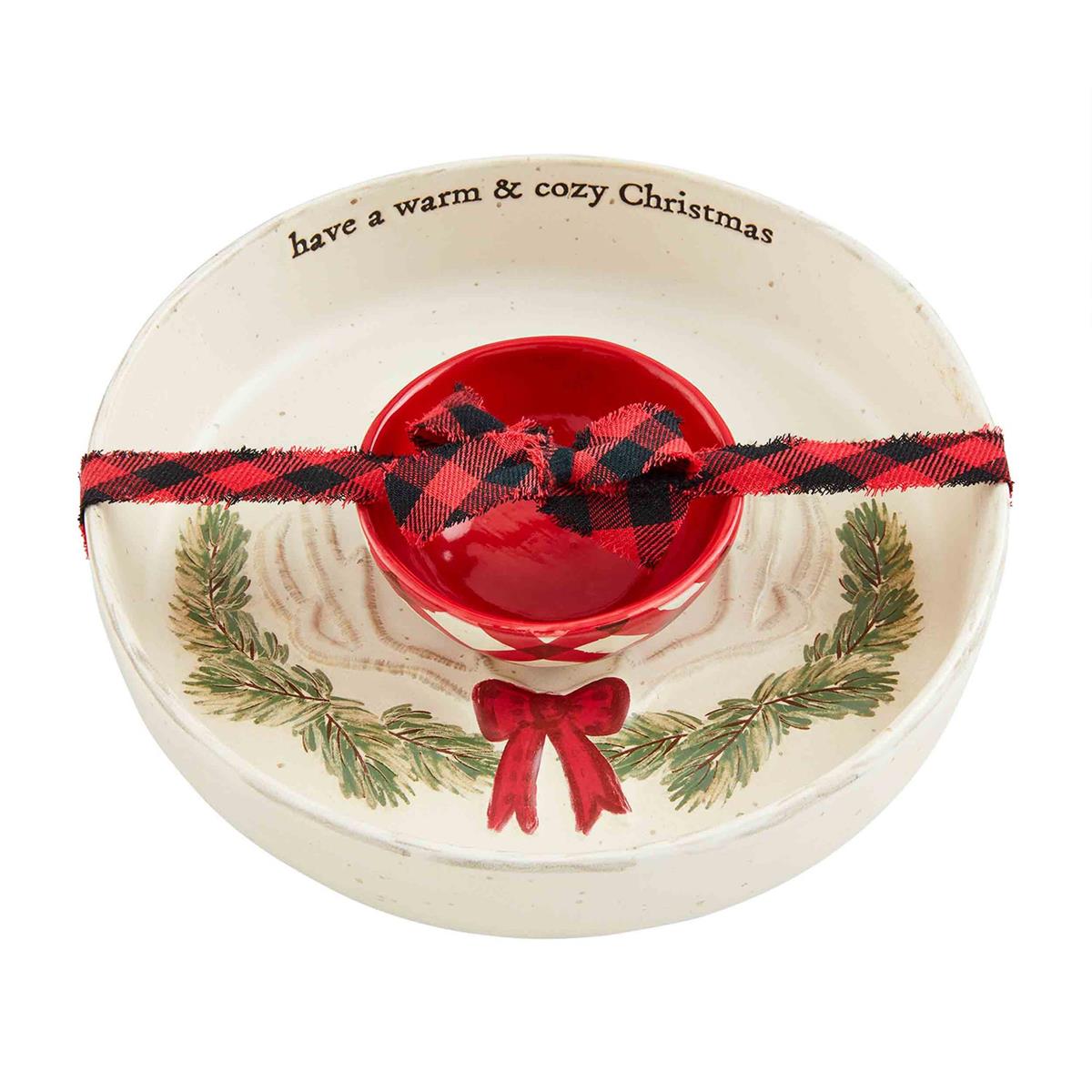 Cozy Christmas Deer Chip & Dip Set