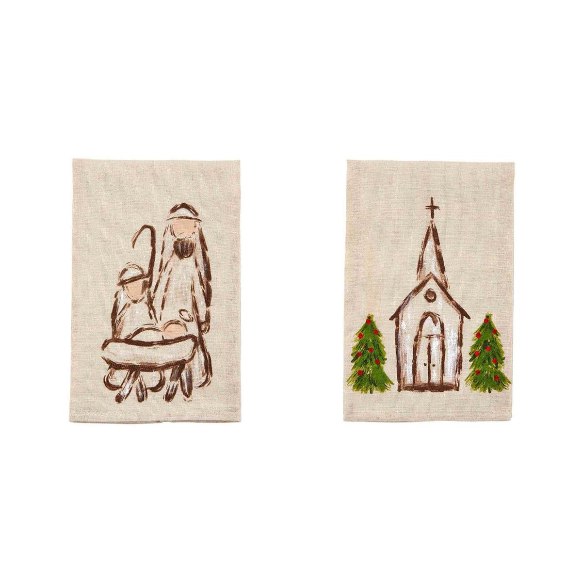 Nativity Painted Towels