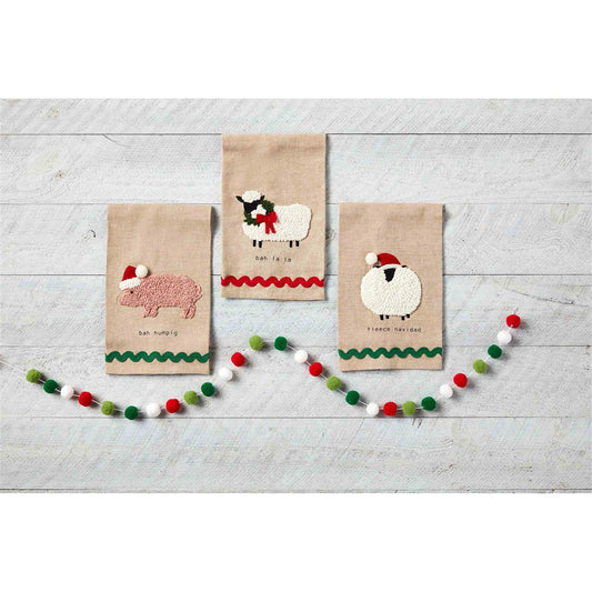 Christmas Animal Pom Towels