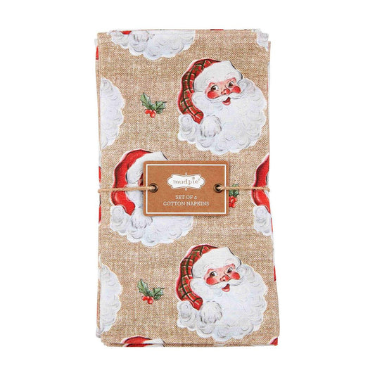 Vintage Santa Napkin Set