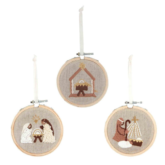 Nativity Hoop Ornaments