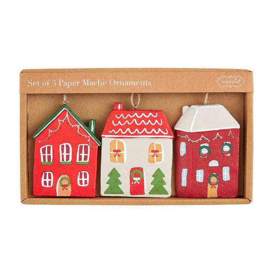 Christmas Village Ornament Set