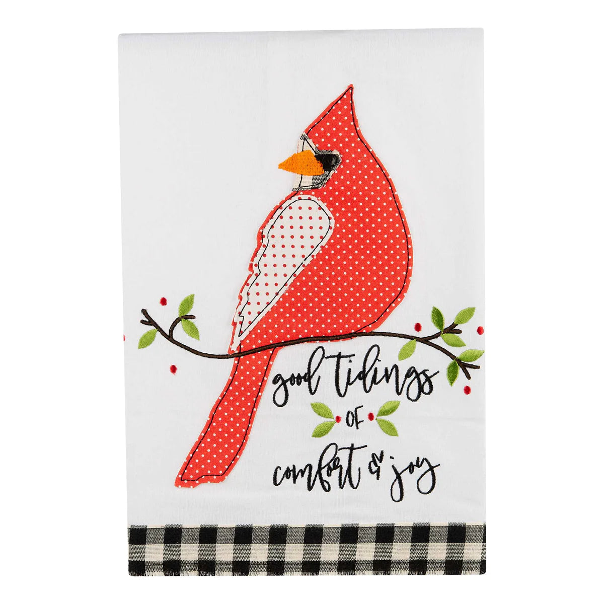 Good Tidings Cardinal Tea Towel