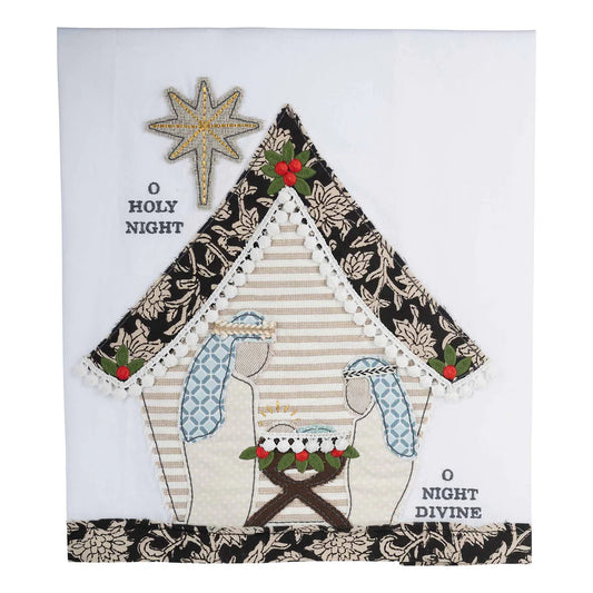 O Holy Night Nativity Tea Towel