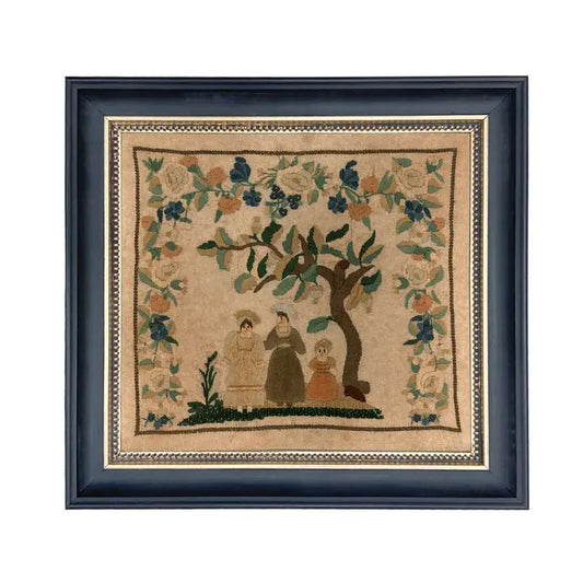 Elizabeth Purkey Antique Needlepoint Sampler Print