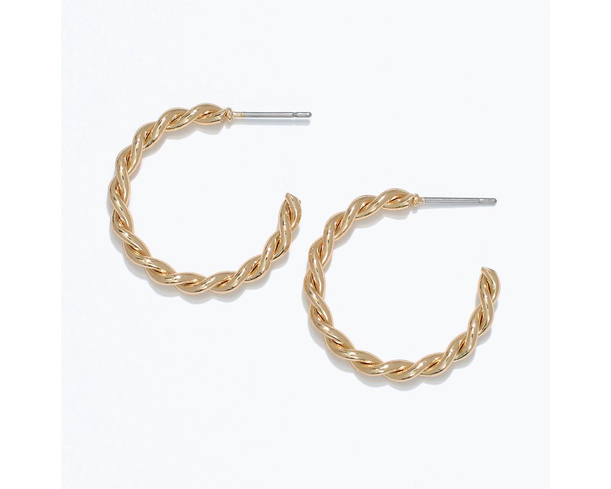 Twisted Gold Hoops