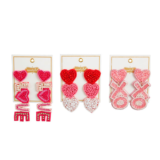 Valentine Beaded Earrings