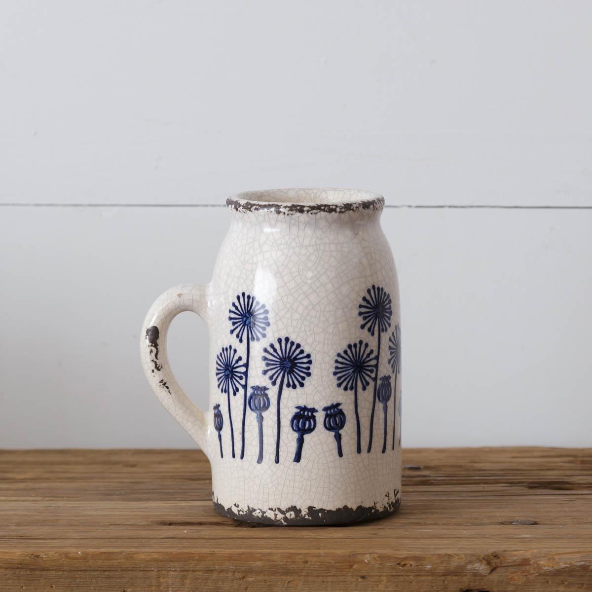 Dandelion Pottery Pitcher