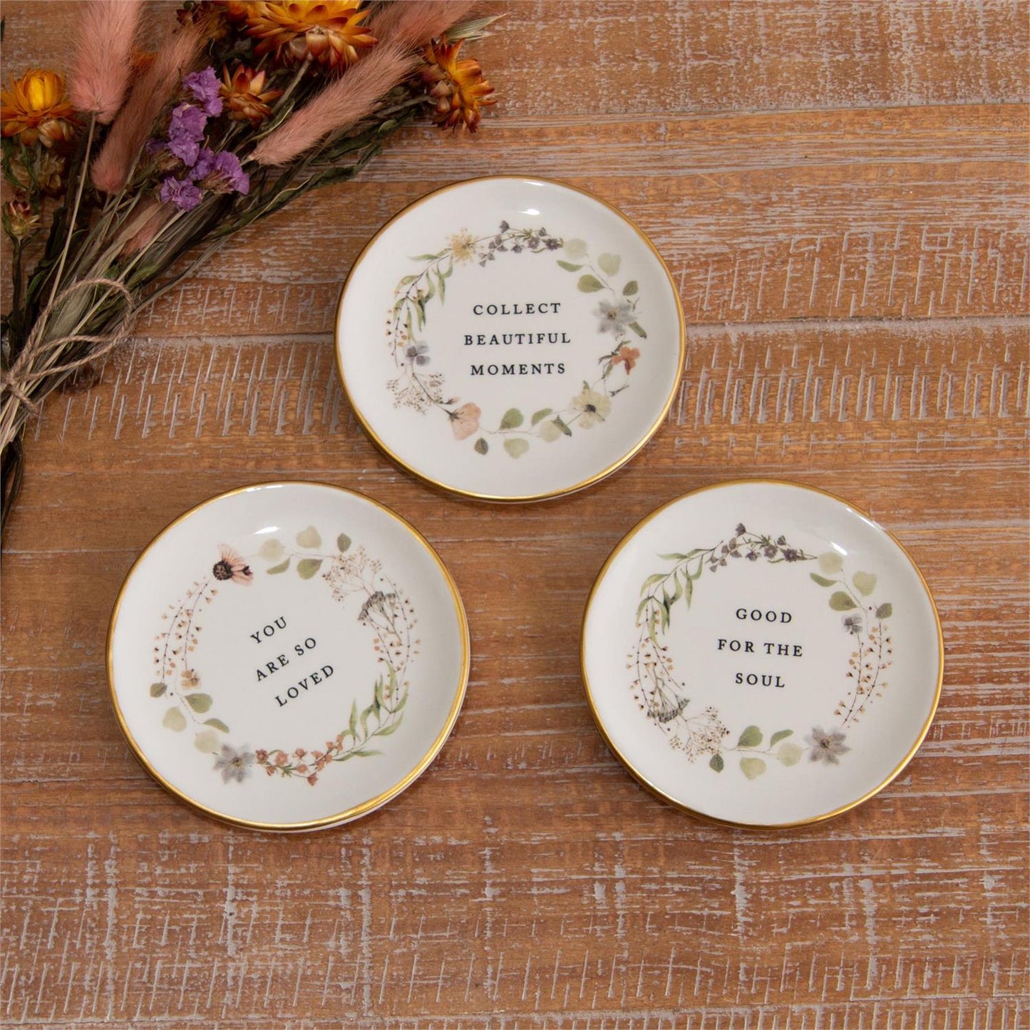 Floral Trinket Plates