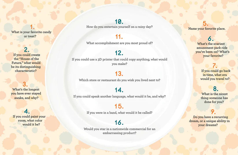 The Family Fun Night Conversation Starters Placemats