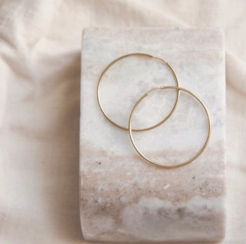 14K Gold Hoops