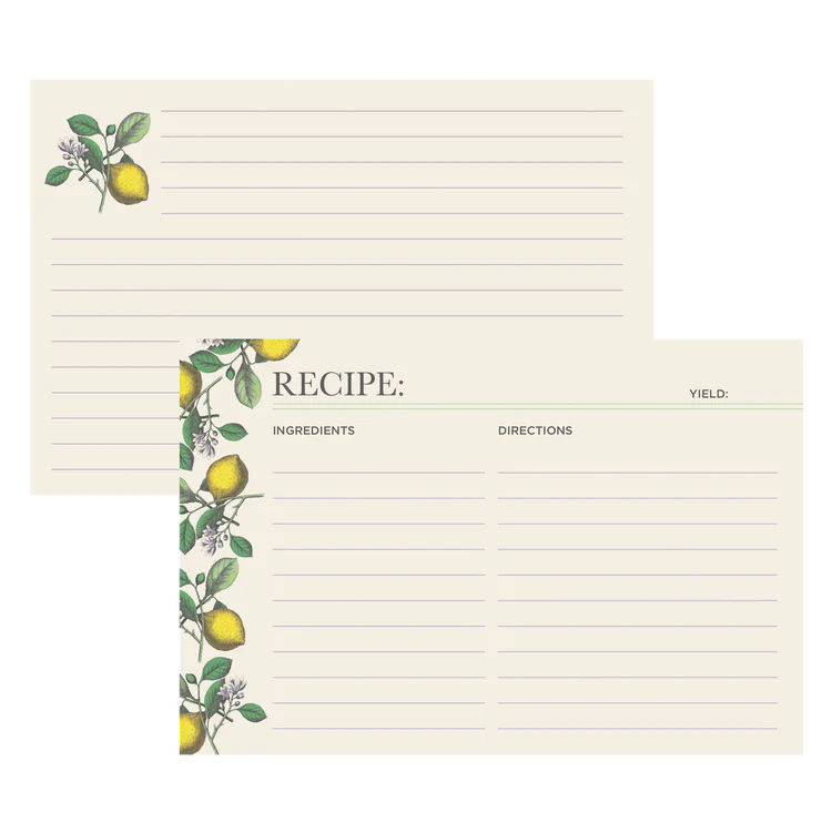 Lemon Recipe Card