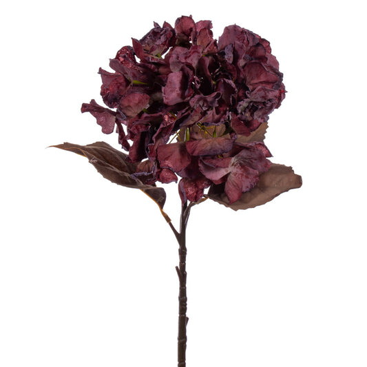 Light Burgundy Artificial Dried Hydrangea