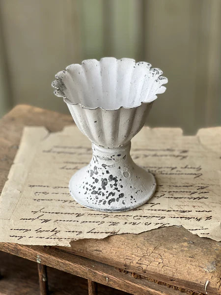 Cream Fluted Vase