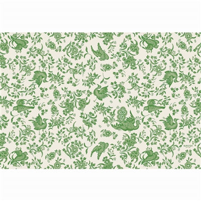 Green Regal Peacock Die Cut Placemats