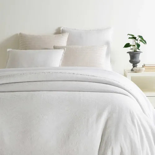 Faye Linen Dove White Bedding