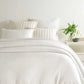 Faye Linen Dove White Bedding