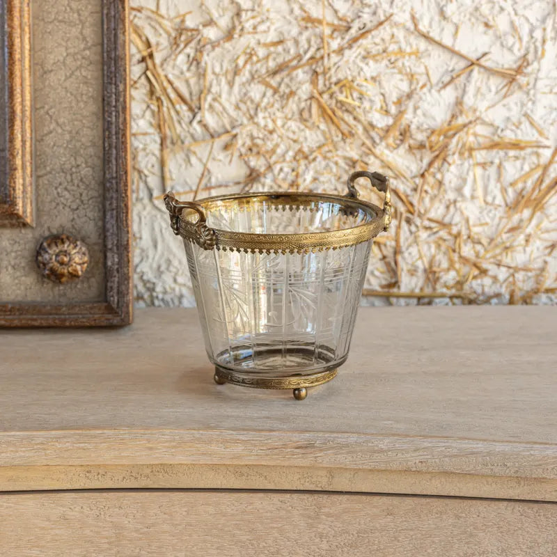 Petite Etched Ice Bucket