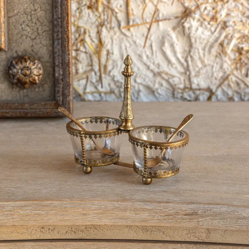 Vintage Style Salt Cellar Set