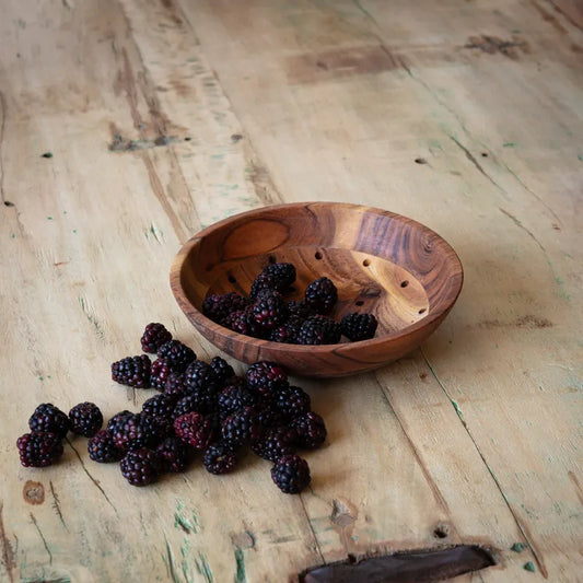 Wooden Berry Washing Bowl