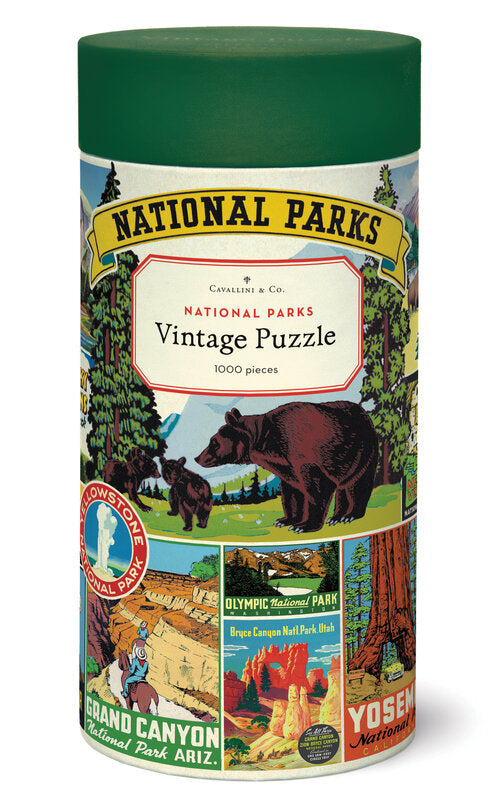 Cavallini  National Parks 1000 Piece Vintage Puzzle