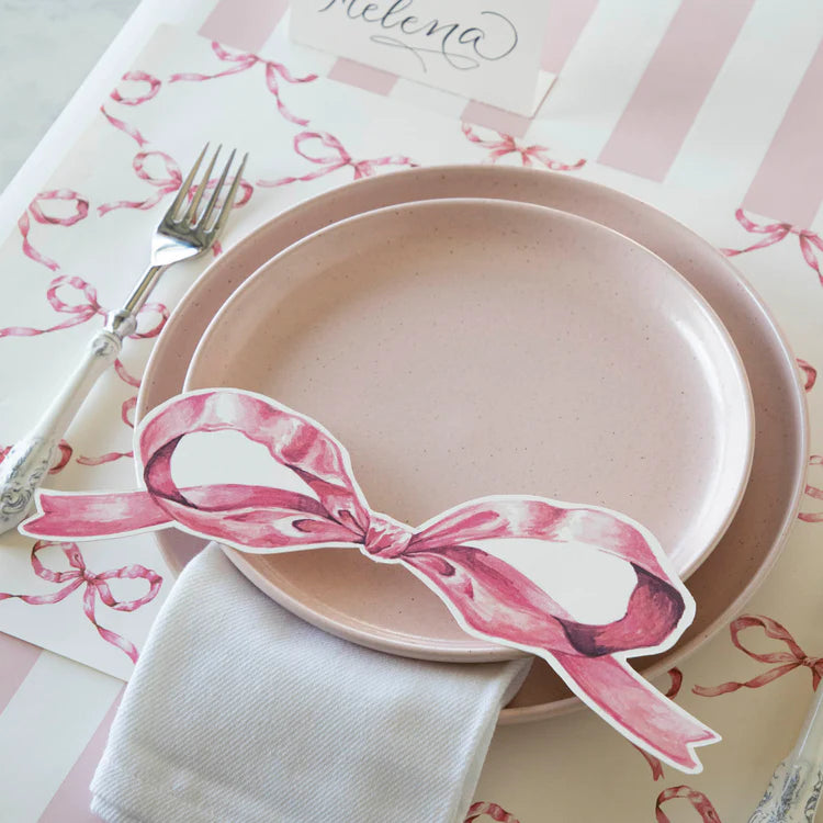 Pink Bow Table Accent