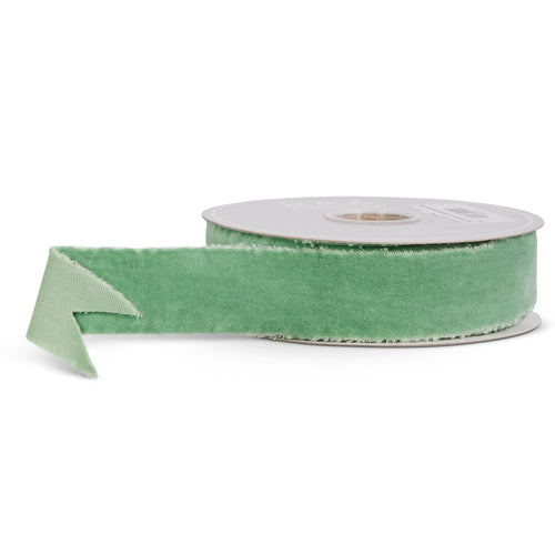 Soft Green Velvet Ribbon