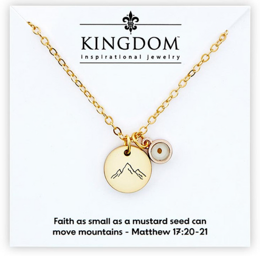 Mustard Seed Double Coin Necklace