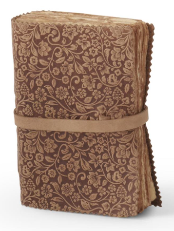 Leather Floral Embossed Handcrafted Deckle Edge Journals