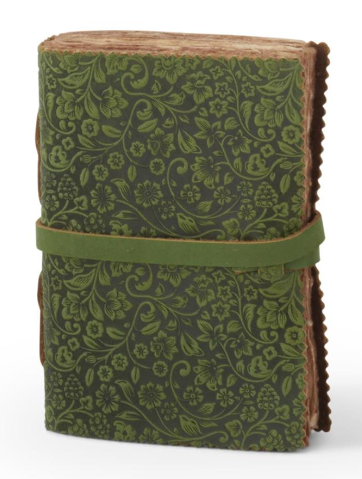 Leather Floral Embossed Handcrafted Deckle Edge Journals