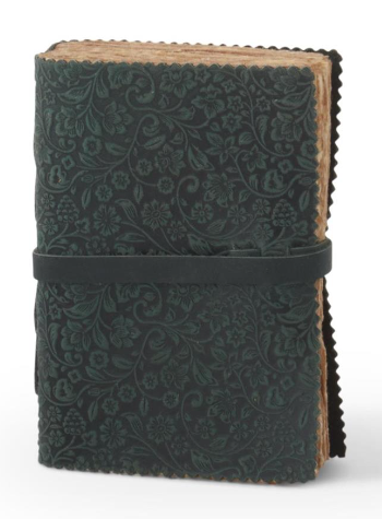 Leather Floral Embossed Handcrafted Deckle Edge Journals