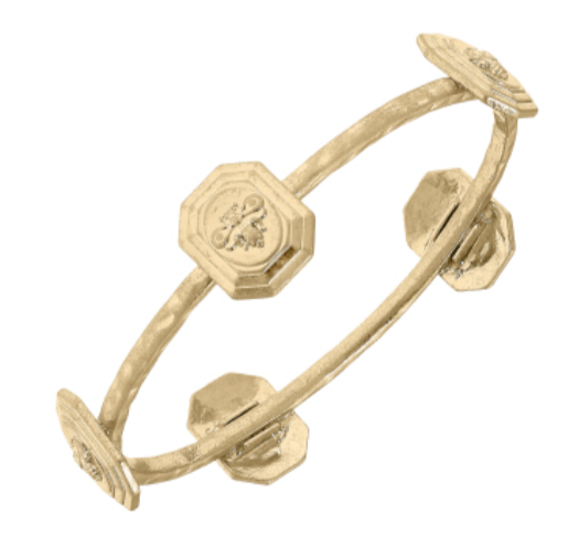 Queen Bee Hammered Gold Bracelet