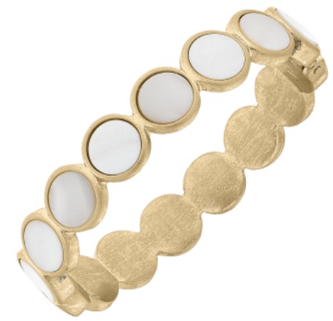 Bethany Mother of Pearl Hinge Bracelet