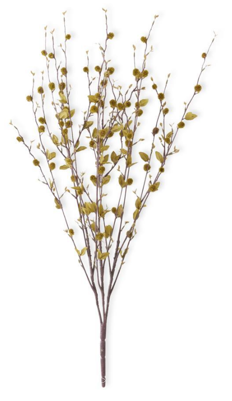 Green Pussy Willow Spray w/ Mini Foliage