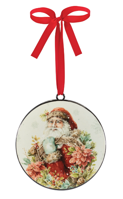 Santa Disc Ornament