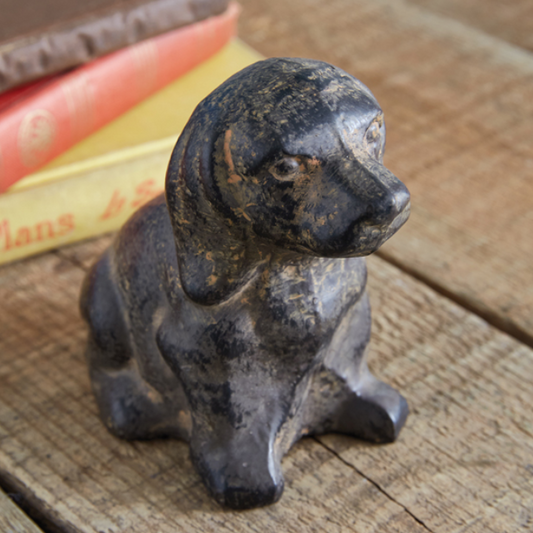 Cast Iron Puppy Figurine