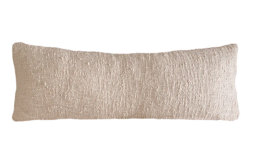 Beige Boucle Cotton Down Body Pillow