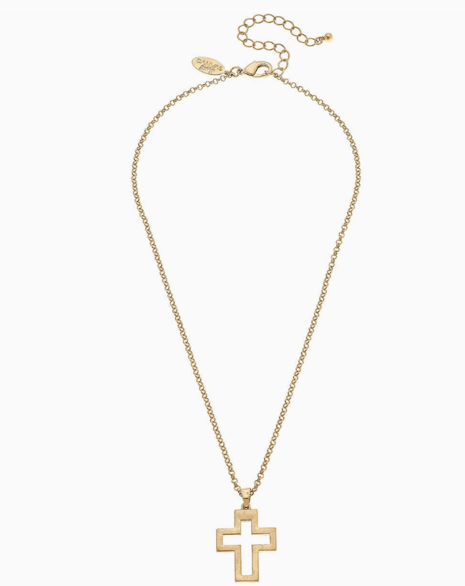 Charlotte Delicate Cross Pendant Necklace