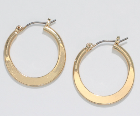 Small Gold Tapered Hoop