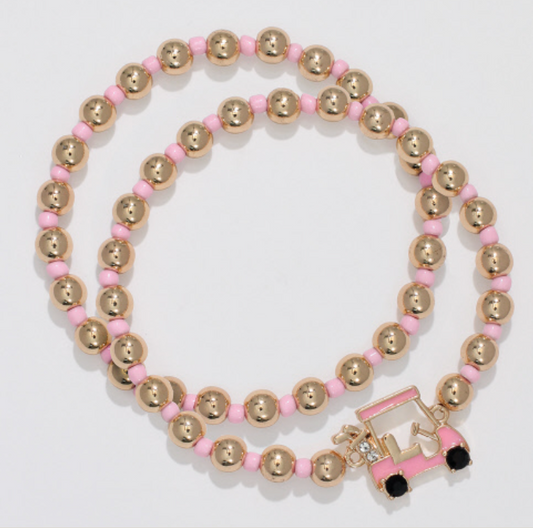 Pink Golf Cart Bracelet